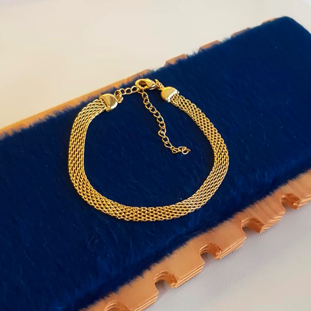Pulseira de Malha Dourada