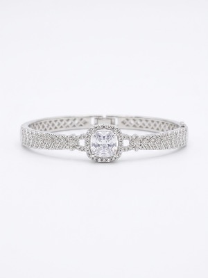 Bracelete Solitário com Zircônia Cravejada