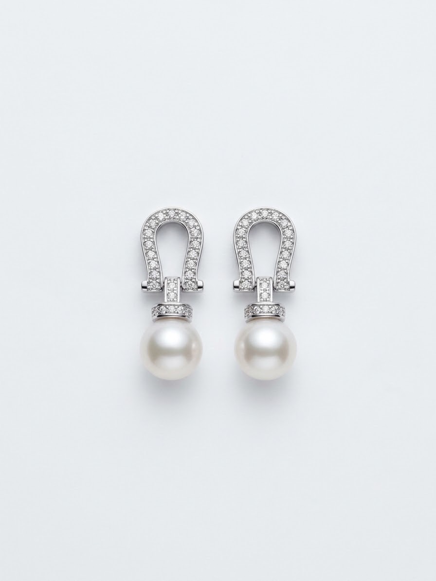 Brincos Elegância Clássica com Pérola e Zirconias