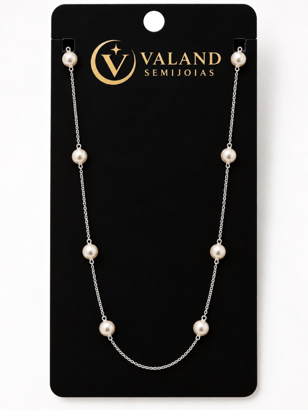Choker Pérolas Banho Prata — foto 1 de 2