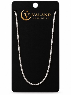 Choker Fita Lisa Banho Prata