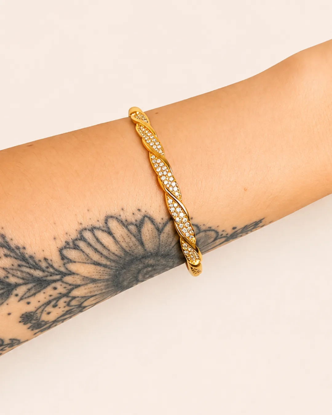 Bracelete Cravejado Dois Fios