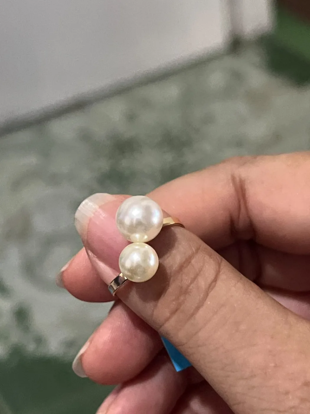 anel com duas pérolas/20