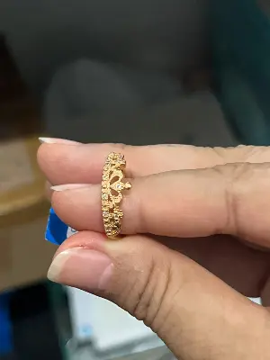 anel coroa com pedras/19