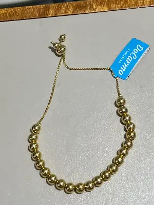 Pulseira de Bolinhas Douradas
