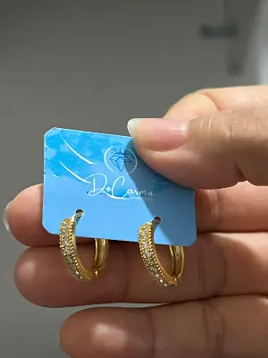 Brincos Argola com Zircônias Crav.