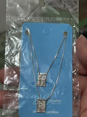 colar escapulário prata