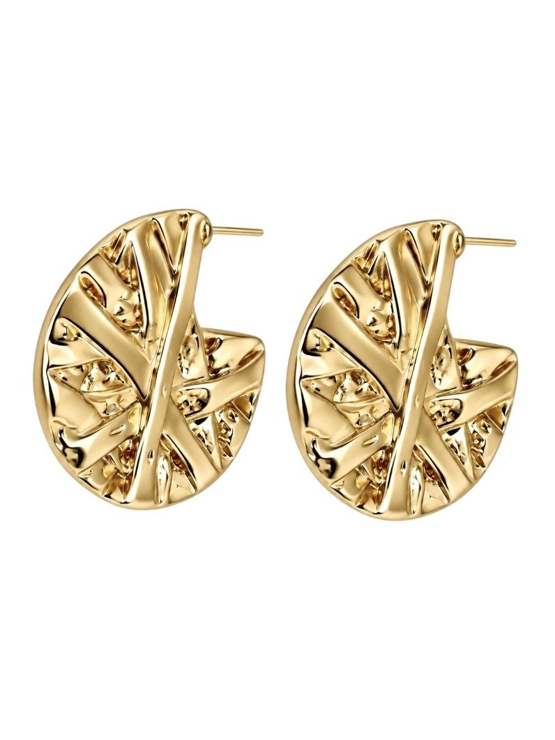 Argola Detalhada - Folheado a Ouro 18k — foto 1 de 2