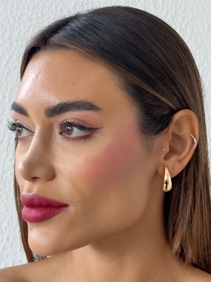 Brinco Folheado a Ouro 18k e Prata Gota Lisa