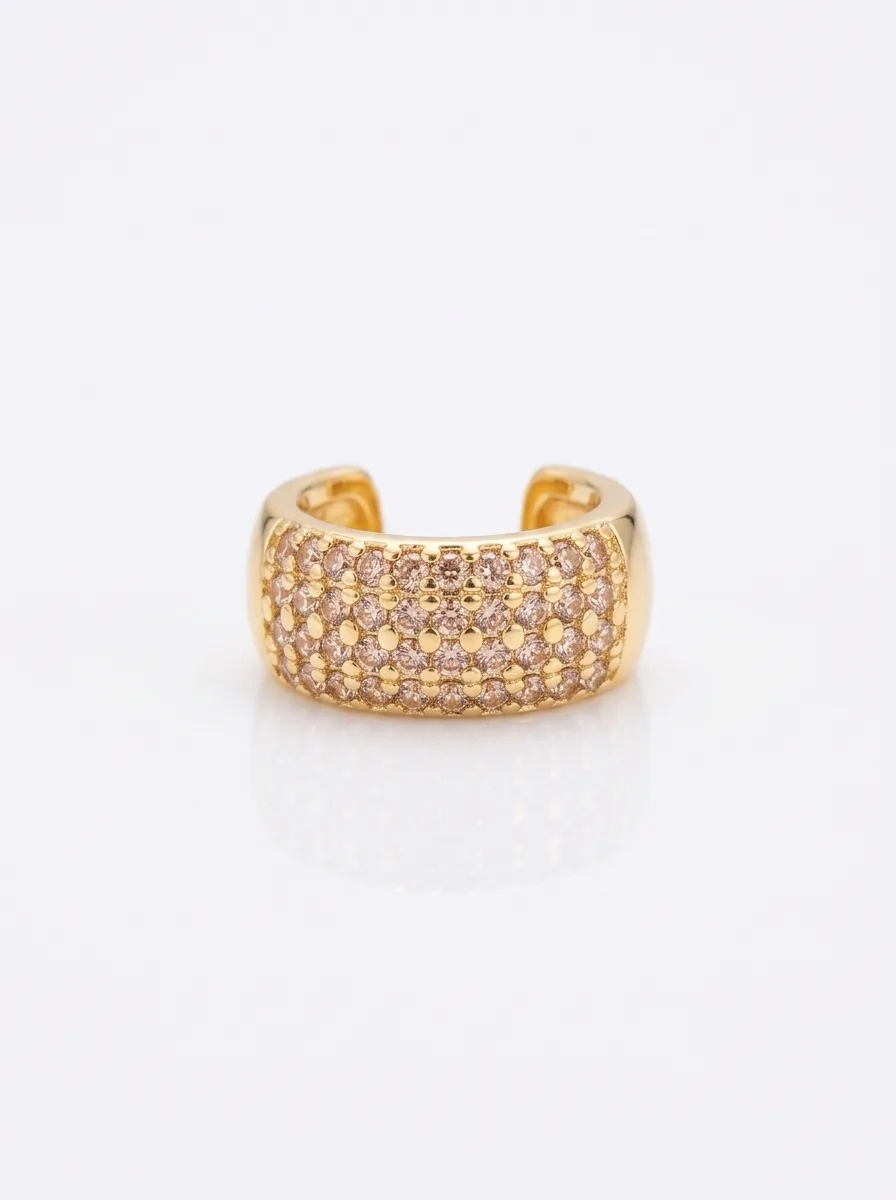 Piercing Fake com 3 fileiras de zircônias