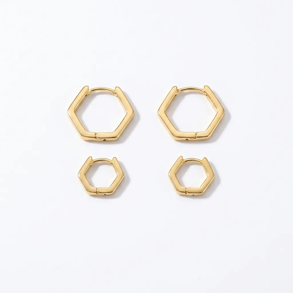 Dupla de Brincos Losangulo Banho Ouro 18k