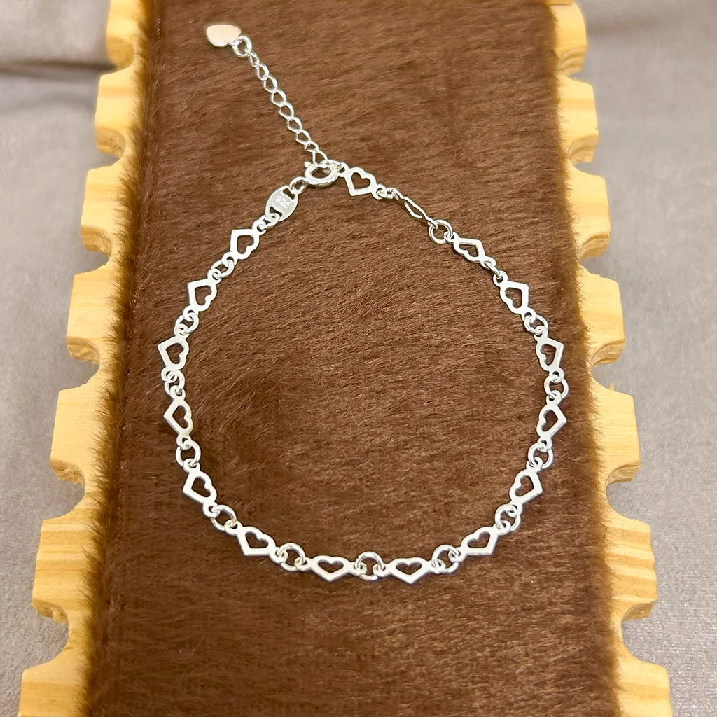 PULSEIRA CORAÇÕES - PRATA 925