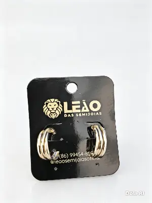 969697 Brinco Argola Trançada/Canelada – Leão das Semijoias