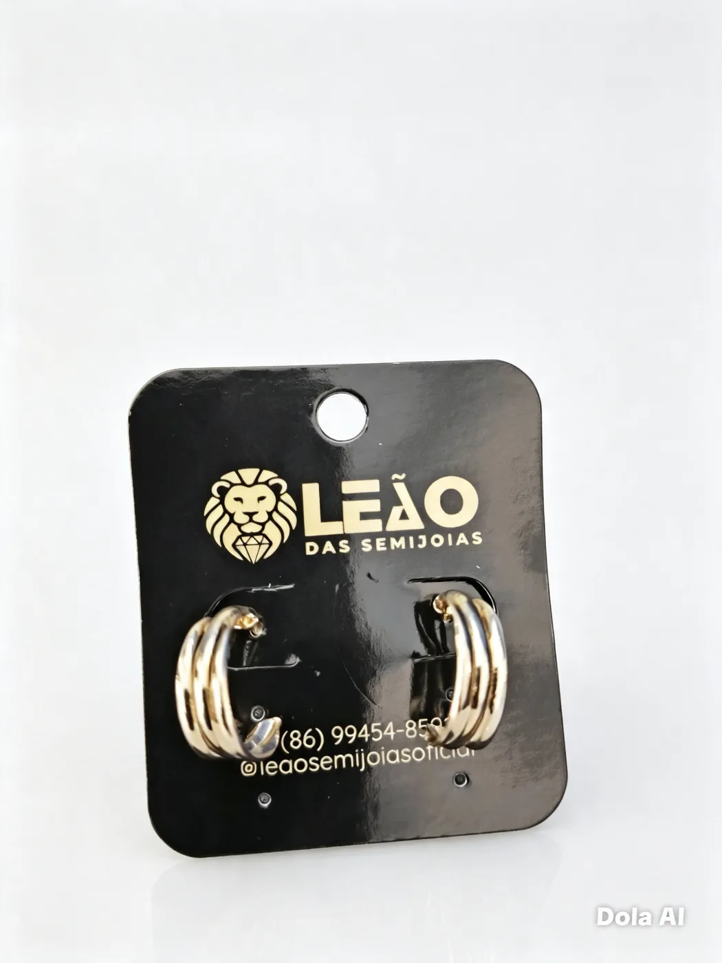 969697 Brinco Argola Trançada/Canelada – Leão das Semijoias