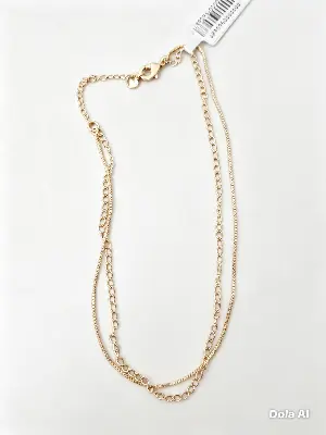 960687 Colar Duplo em Tom Dourado — Elegância e Versatilidade
