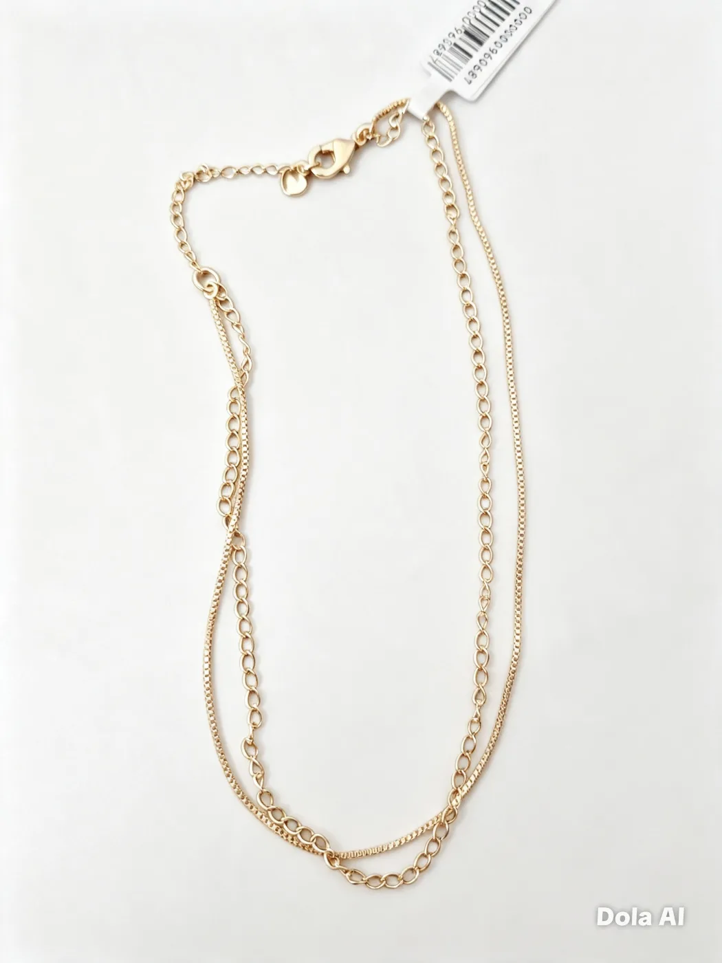 960687 Colar Duplo em Tom Dourado — Elegância e Versatilidade