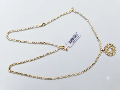 433839 Colar Estrela de Davi Medalha — Fé e Proteção em Tom Dourado ✡️✨