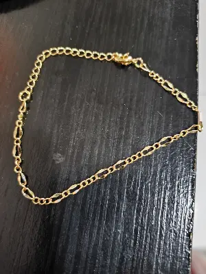 pulseira de elos dourados finos