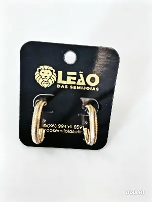 669979 Brinco Argola Dupla Texturizada – Leão das Semijoias