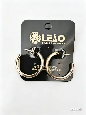 878951 Brinco Argola Lisa Média – Leão das Semijoias