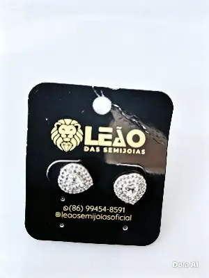 150330 Brinco Coração Brilhante Pedras – Leão das Semijoias