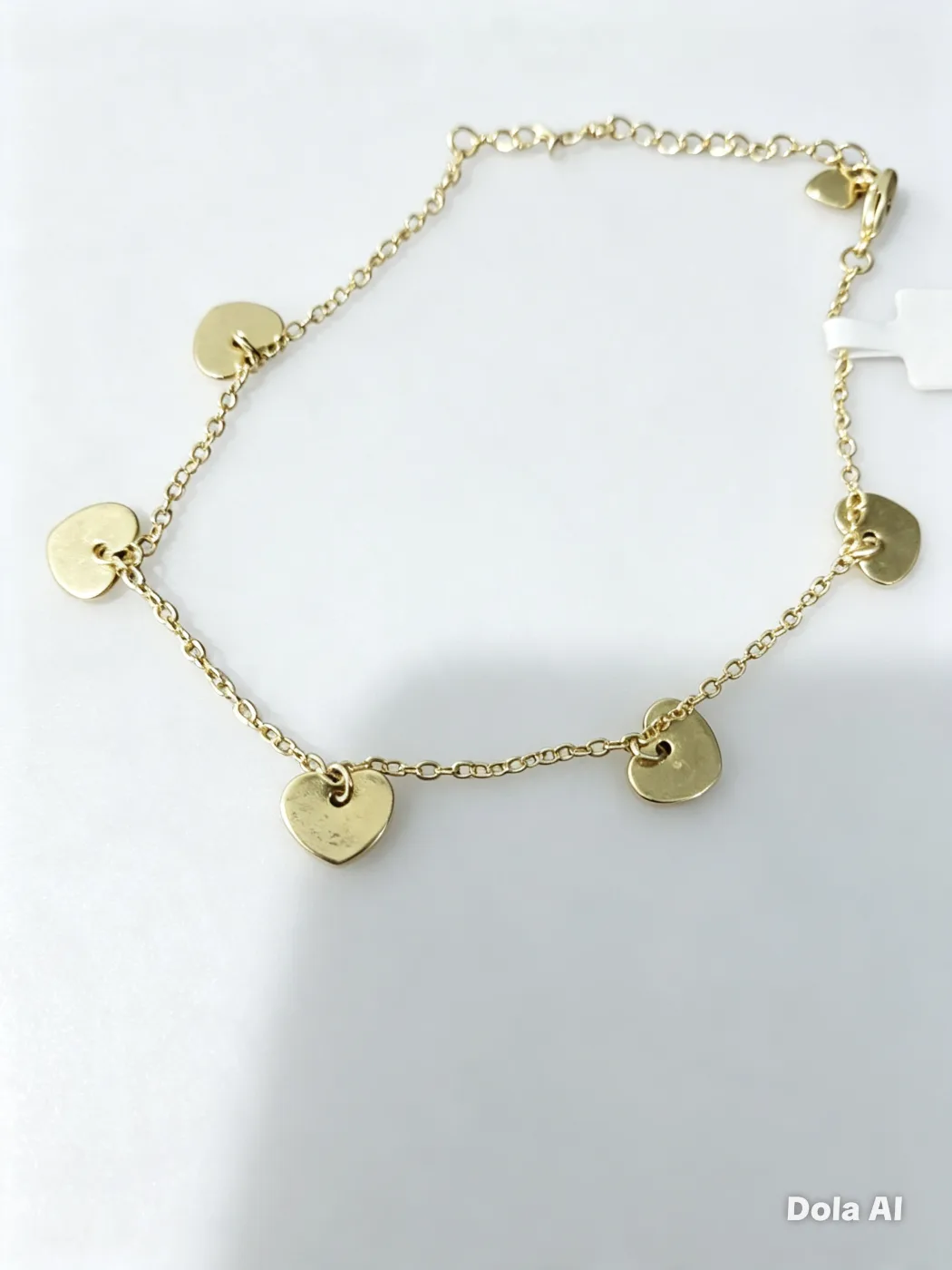 374118 Pulseira Corrente Fina com Corações – Leão das Semijoias