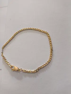 pulseira de elos lisos dourada