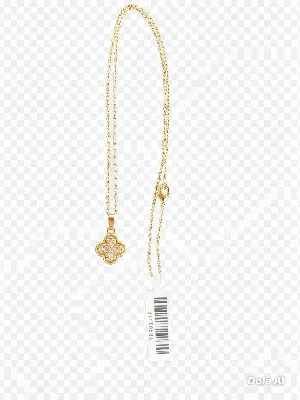 78901018 Colar Trevo Brilhante — Sorte e Luxo em Tom Dourado 🍀✨