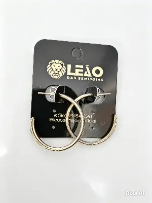 094450 Brinco Argola Texturizada Fina – Leão das Semijoias