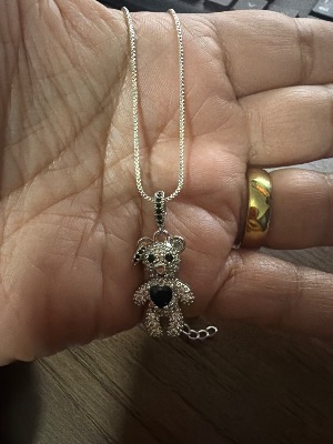 Colar Urso Cravejado Black