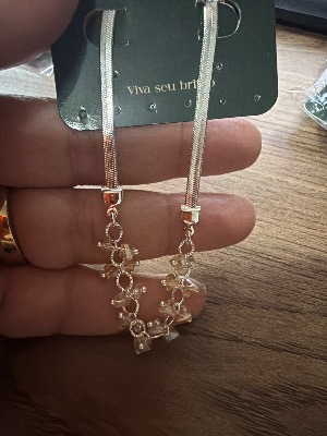 Pulseira Fita com Cristais