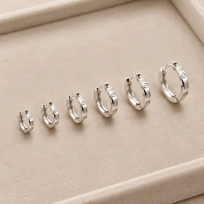 Brincos Argola Pequenas com Textura