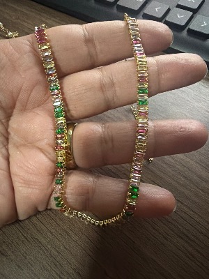 Colar Chocker Baguete Colors