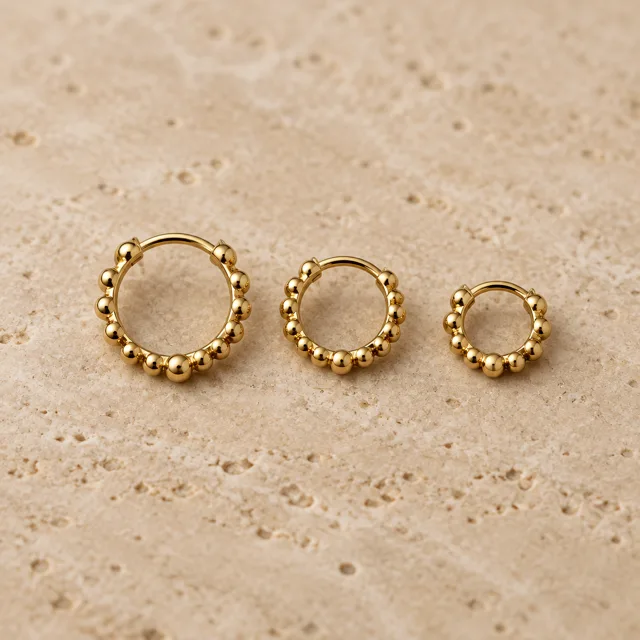 Trio argola bolinhas