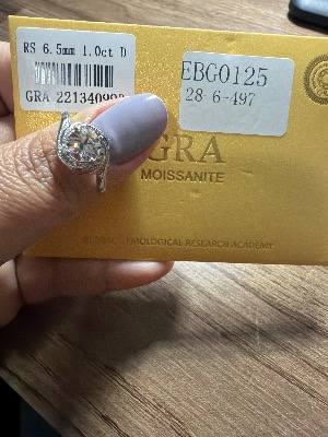 Anel Moissanite Iluminado
