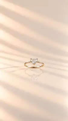Anel Coração Cristal