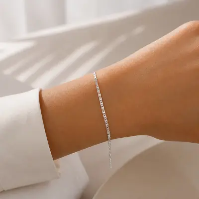Pulseira masculina prata 925