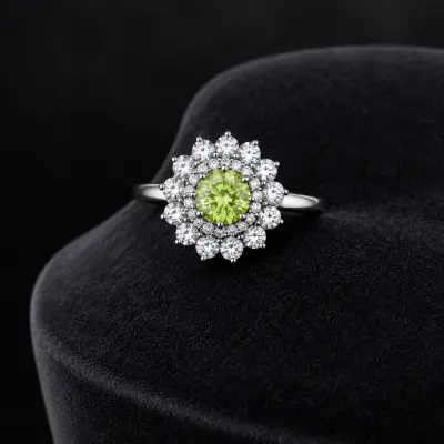 Anel Apple Green Cravejado