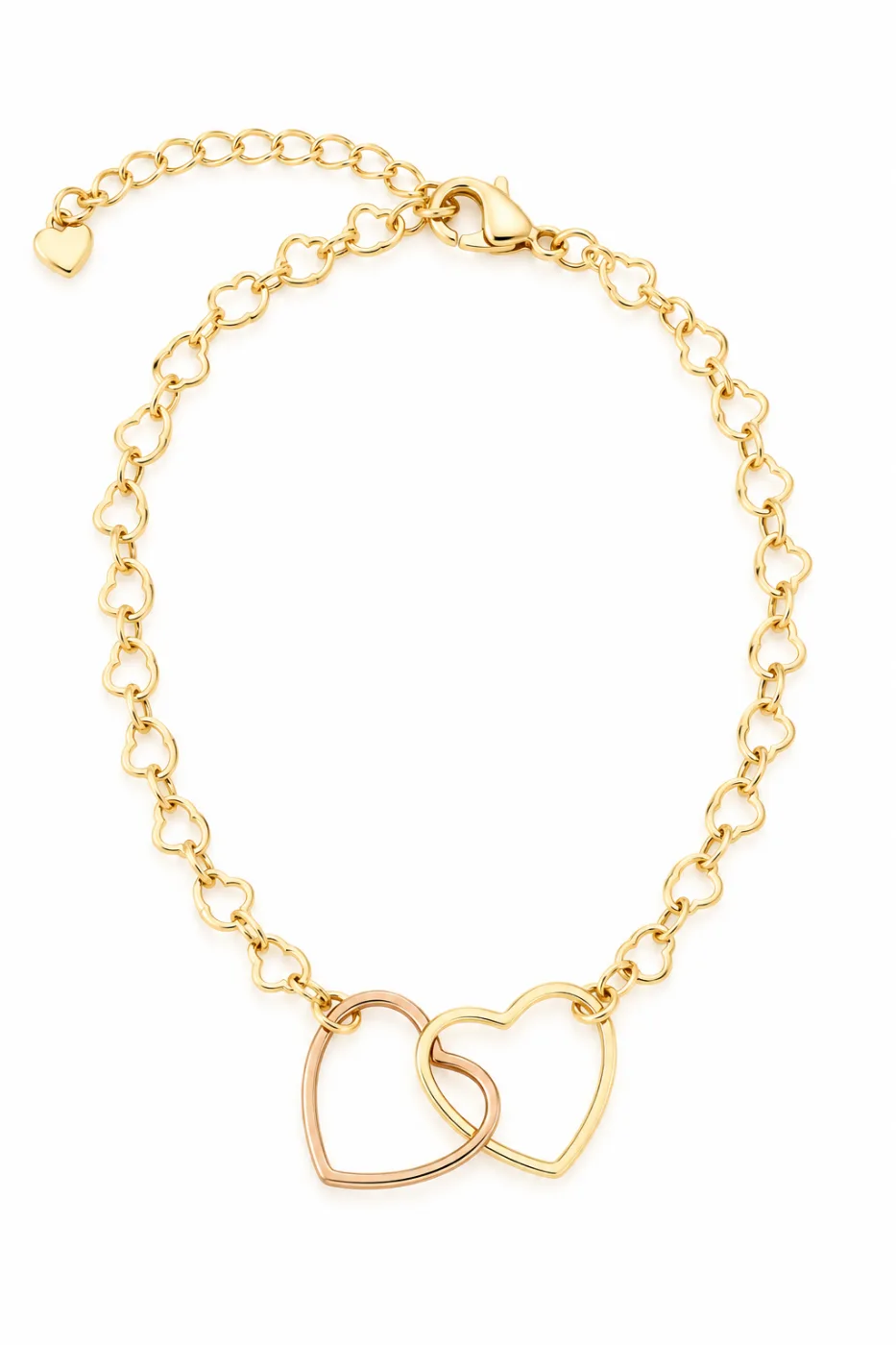 Pulseira Corrente Coração Vazado