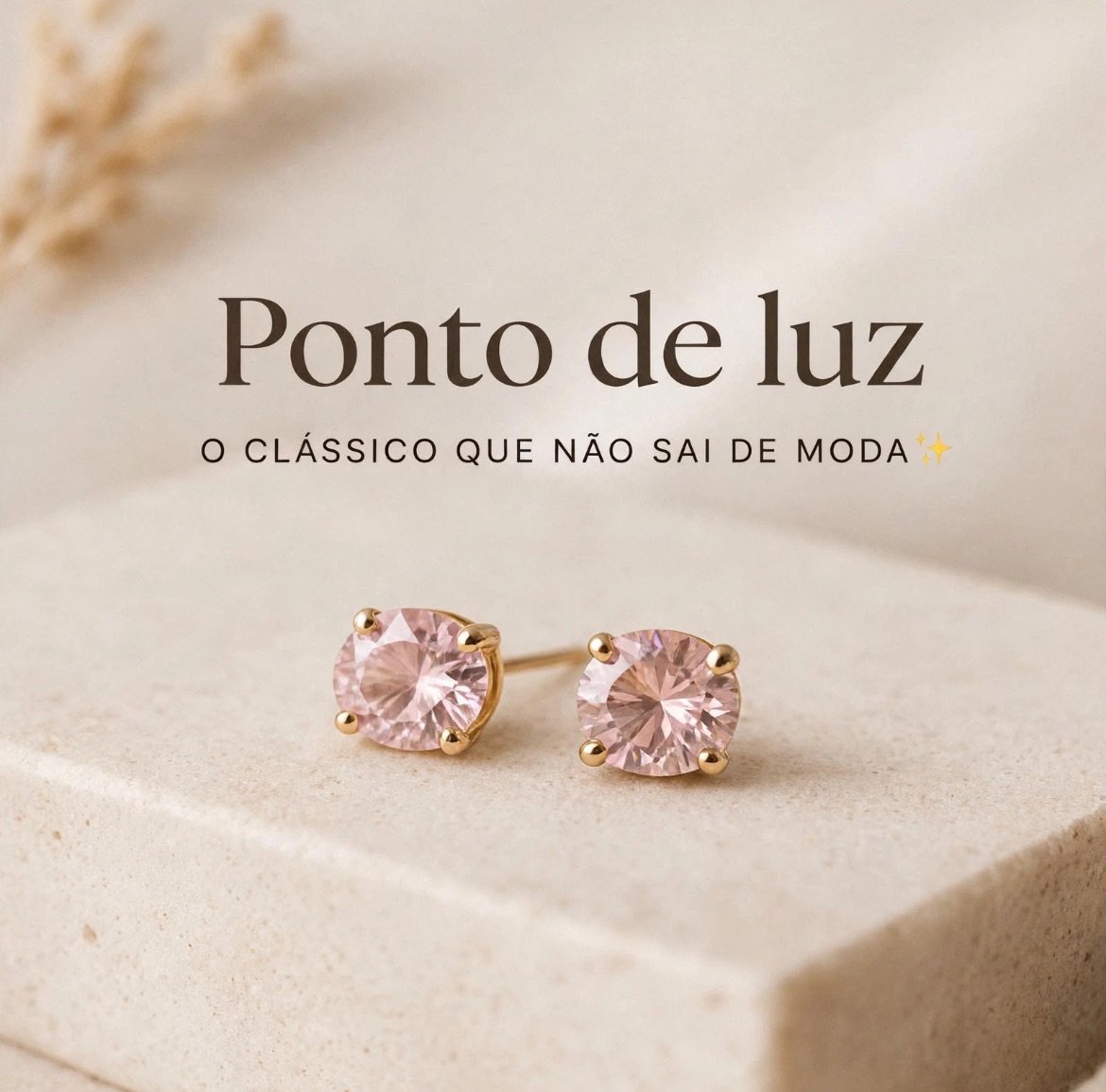 Brinco Ponto de Luz Rose — foto 1 de 2