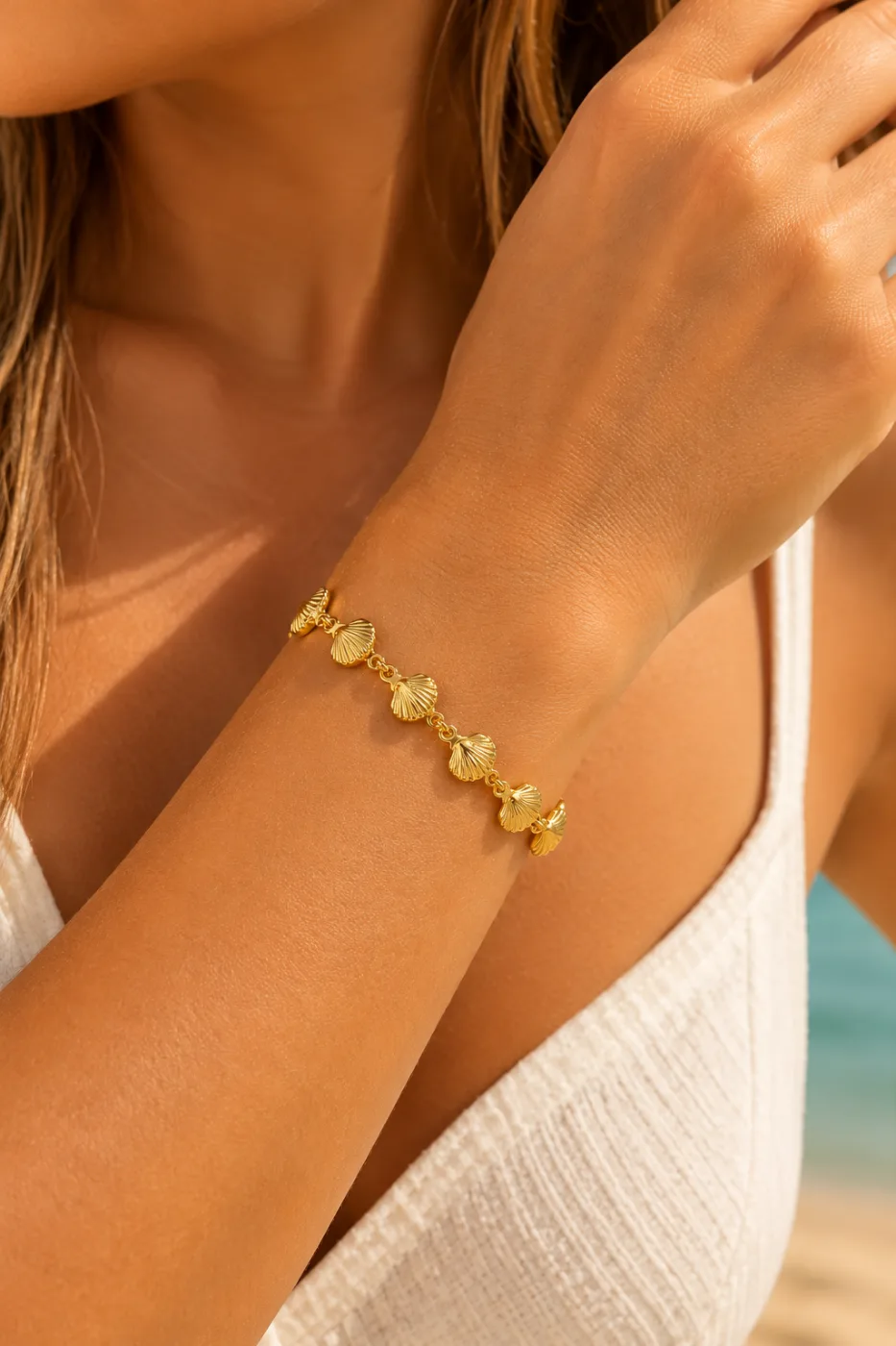 Pulseira Conchas Douradas — foto 1 de 2
