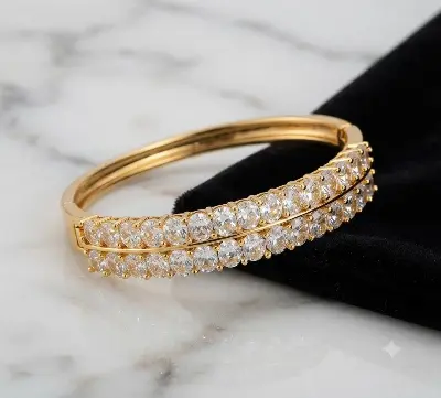 Bracelete Dupla Carreira de Zirconias — foto 1 de 3