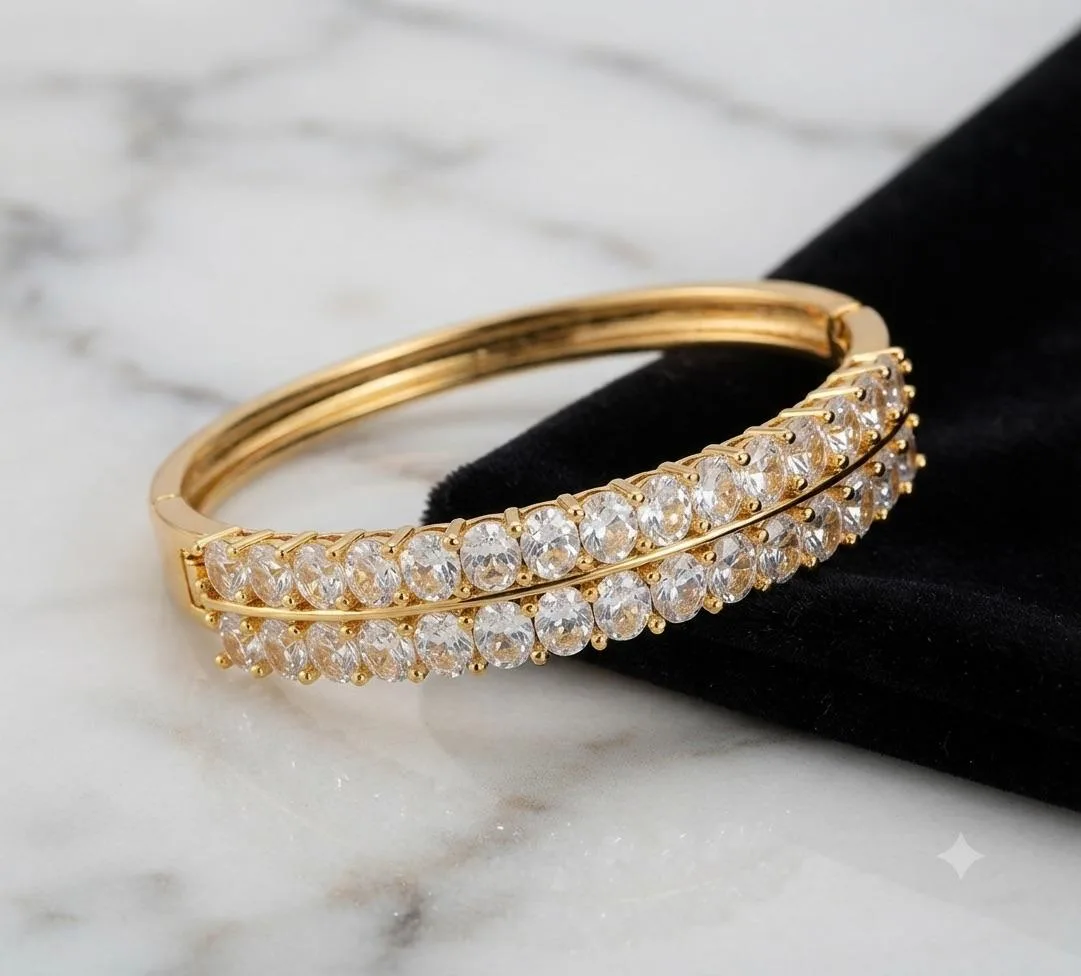 Bracelete Dupla Carreira de Zirconias — foto 1 de 3