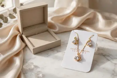 Conjunto Colar/brincos Banho Ouro e Zirconia — foto 1 de 3
