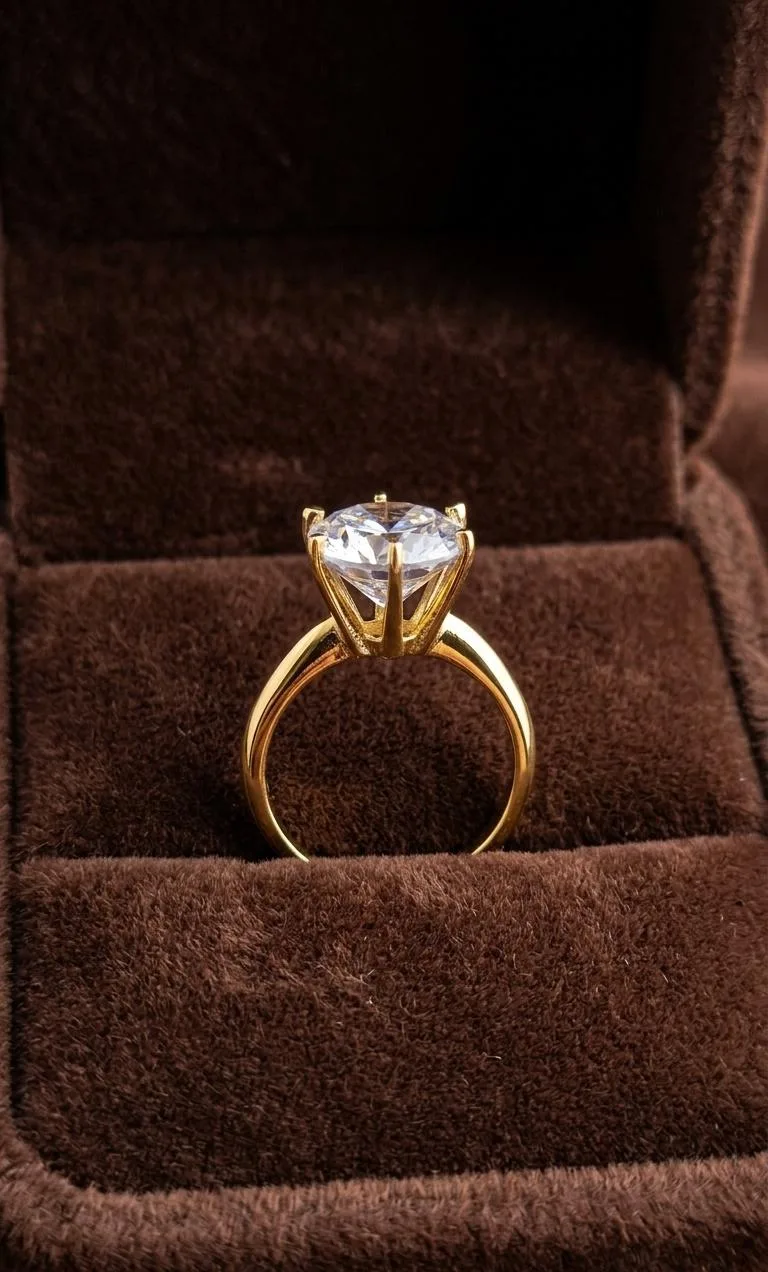anel VIRGÍNIA solitário com pedra cristal Zircônia 10mm