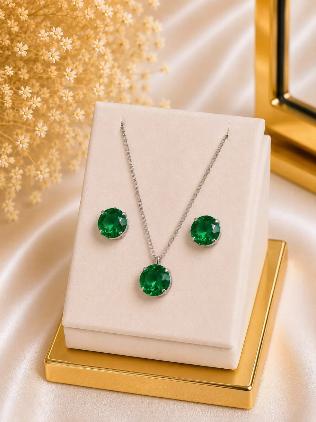 Conjunto verde esmeralda