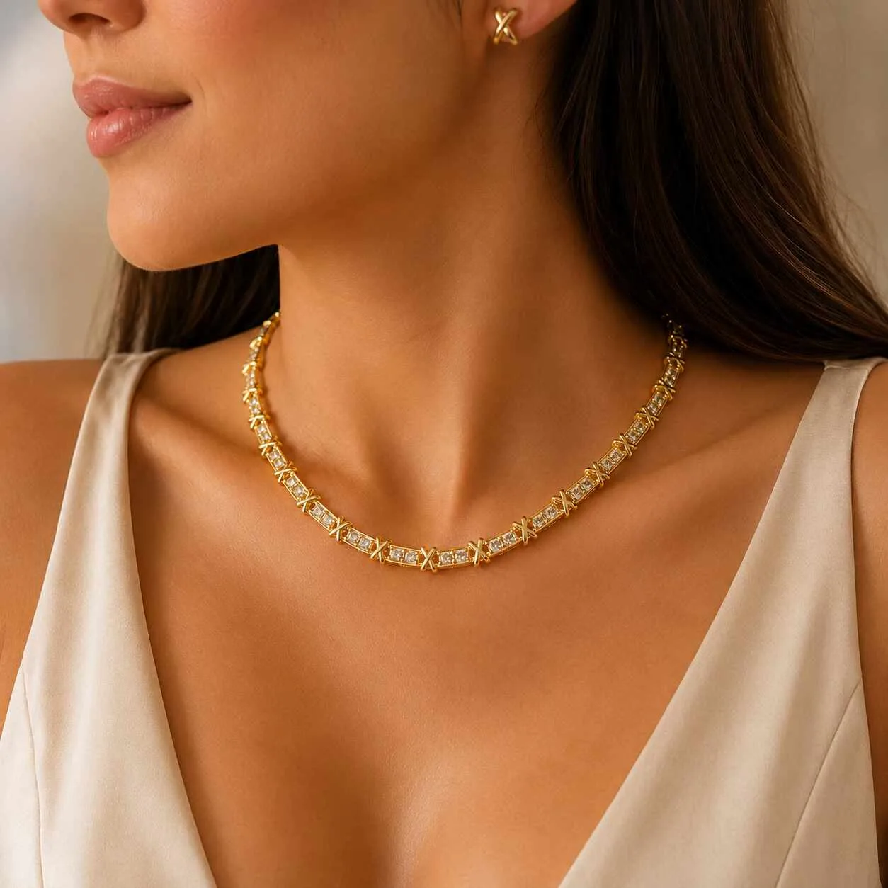 Choker inspiração Tiffany & Co. Luxo