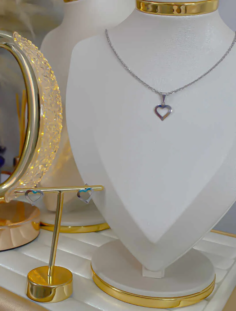 CONJUNTO CORAÇÃO VAZADO