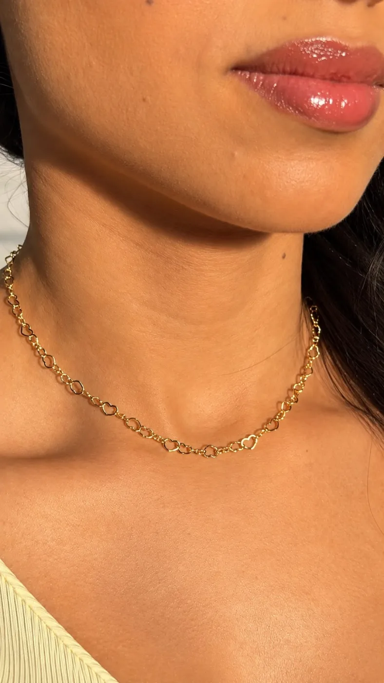 Choker Elo Corações — foto 1 de 3