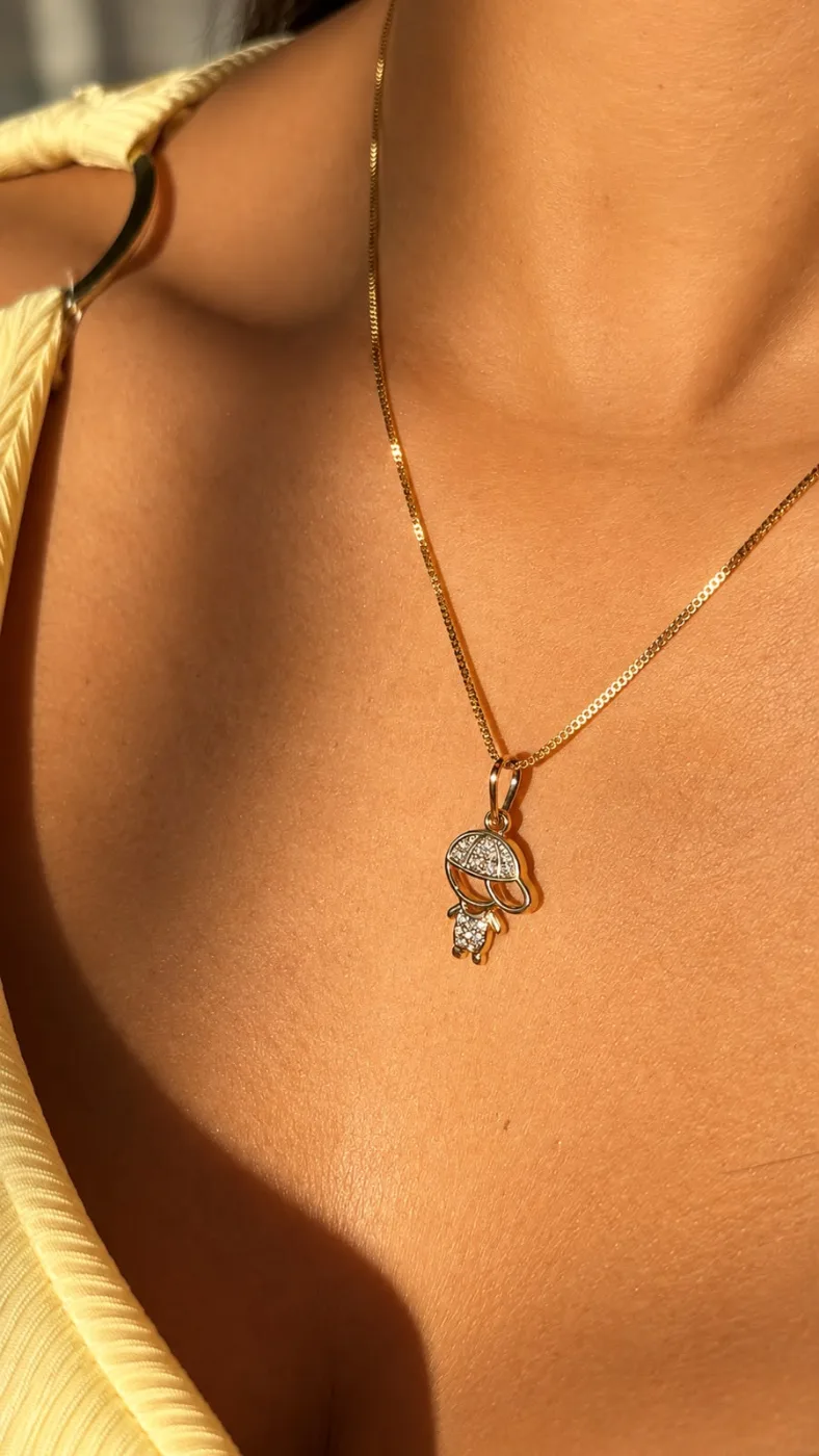 Colar Pingente Filho ( menino ) Banhado Ouro 18k — foto 1 de 3